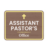 Classic Framed Plus Assistant Pastor’s Office Door or Wall Sign | Church and Place of Worship Signs