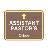 Classic Framed Plus Assistant Pastor’s Office Door or Wall Sign | Church and Place of Worship Signs