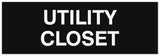 Signs ByLITA Basic Utility Closet Sign - Laser-Engraved Lettering | Durable ABS Plastic | Vibrant Colors | Powerful Foam Tape