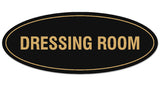Signs ByLITA Oval DRESSING ROOM Sign - Laser-Engraved Lettering | Durable ABS Plastic | Vibrant Colors | Powerful Foam Tape