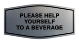 Fancy Please Help Yourself To A Beverage Wall or Door Sign