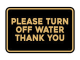 Signs ByLITA Classic Framed Please Turn Off Water Thank You Door or Wall Sign | Eco-Friendly Home Signs