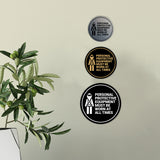 Circle Personal Protective Equipment Must Be Worn At All Times Wall or Door Sign