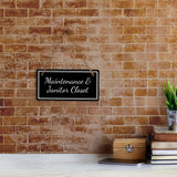 Maintenance & Janitor Closet 5x10 Hanging Plus Wall or Door Sign | Office Decor