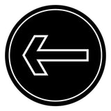 Signs ByLITA Circle Directional Arrow Left Graphic Door or Wall Sign | Easy Installation | Durable Construction | Promote Health And Safety | Caution Warning Sign for Home, Business and Office Spaces