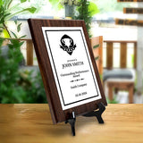 Performance and Recognition Customizable Award Plaque | Achievement and Service Personalizable Prize Plaques