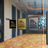 Signs ByLITA Portrait Round Cafeteria Refreshments Door or Wall Sign Easy Installation | Directing Artists & Co-Workers | Music | Concert | Festivals