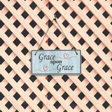Grace Upon Grace 5x10 Hanging Plus Wall or Door Sign | Religious Home Decor