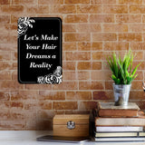 Portrait Round Plus Let's Make Your Hair Dreams a Reality Door or Wall Sign | Hair Stylist Inspirational Positive Decoration