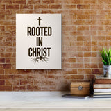 Designs ByLITA Rooted In Christ, Wall Print Art | Religious Home Decor (Unframed or Framed)