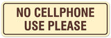 Signs ByLITA Standard No Cellphone Use Please Sign - Easy Installation | Durable Wall or Door