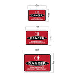 Classic Framed Plus Warning Explosive Gas No Open Flames Entry by Permit Only Door or Wall Sign | Workplace Health and Safety Warning Signage