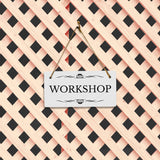 Workshop 5x10 Hanging Plus Wall or Door Sign | Rustic Twine | Range of Vibrant Decor Styles | Room Signs For Home and Business