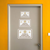 Classic Framed Plus Home is Where The Boat is Docked Wall or Door Sign | Boat Decoration Signage