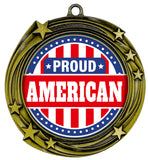 USA High Relief Metal Medals | Patriotic Awards and America Pride (3 Pack)