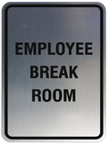 Signs ByLITA Portrait Round Employee Break Room Sign - Laser-Engraved Lettering | Durable ABS Plastic | Vibrant Colors | Powerful Foam Tape