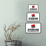 Classic Framed Plus Atencion Solo mediante citas Door or Wall Sign | Spanish | Home Office Business Front Door
