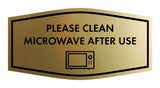 Signs ByLITA Fancy Please Clean Microwave After Use Vector Sign - Kitchen Signs | Durable Material | Cleaning Reminder | Easy Installation Wall or Door Sign