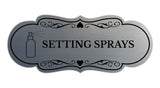 Signs ByLITA Designer Setting Sprays Makeup Area Wall or Door Sign