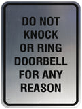 Signs ByLITA Portrait Round Do not knock or ring doorbell Sign - Laser-Engraved Lettering | Durable ABS Plastic | Vibrant Colors | Powerful Foam Tape