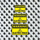 Classic Framed Plus Warning Electric Fence Wall or Door Sign | Health & Safety Warning Signage