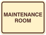 Signs ByLITA Classic Framed Maintenance Room Sign - Easy Installation | Durable Material