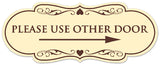 Signs ByLITA Designer Please Use Other Door (Right Arrow) Sign - Easy Installation | Durable Wall or Door Sign