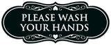 Signs ByLITA Designer Please Wash Your Hands Sign - Easy Installation | Durable Wall or Door Sign