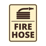 Signs ByLITA Portrait Round Fire Hose Door or Wall Sign Easy Installation | Health And Safety | Building And Danger Signs