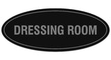 Signs ByLITA Oval DRESSING ROOM Sign - Laser-Engraved Lettering | Durable ABS Plastic | Vibrant Colors | Powerful Foam Tape