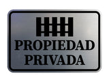 Signs ByLITA Classic Framed Propiedad Privada Graphic Spanish Security Wall or Door Sign