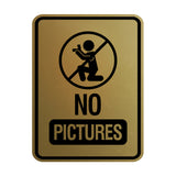 Signs ByLITA Portrait Round No pictures Wall or Door Sign