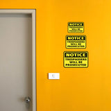 Classic Framed Plus Notice Trespassers Will Be Prosecuted Wall or Door Sign | Health & Safety Warning Signage