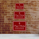 Classic Framed Plus Prayer Ministry – Standing Together In Faith and Prayer Door or Wall Sign | Place of Worship Signs
