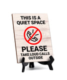 Remote Working Rules Sign|Café or Restaurant Co-Working Etiquette Table Sign with Acrylic Stand (6x8“)