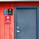 Signs ByLITA Portrait Round Fire Equipment Keep Clear Door or Wall Sign Easy Installation | Health And Safety | Building And Danger Signs