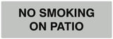 Signs ByLITA Basic No smoking on patio Sign - Laser-Engraved Lettering | Durable ABS Plastic | Vibrant Colors | Powerful Foam Tape