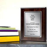 Custom Logo Wooden Award Plaque | Easel Mount Option | Upload Your Logo | Recognition of Achievement and Service Personalizable Plaques