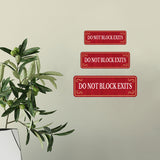 Standard Plus Do Not Block Exits Door or Wall Sign | Office Signage