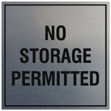 Signs ByLITA Square No Storage Permitted Sign - Easy Installation | Durable Material