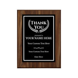 Thank You Gratitude and Appreciation Customizable Award Plaque |Easel Mount Option | Recognition of Achievement and Service Personalizable Plaques
