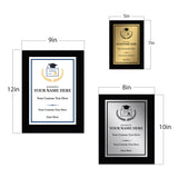 High School and College Graduation Customizable Black Frame Wooden Award Plaque | Easel Mount Option | Achievement and Recognition Personalizable Plaques