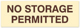 Signs ByLITA Basic No Storage Permitted Sign - Laser-Engraved Lettering | Durable ABS Plastic | Vibrant Colors | Powerful Foam Tape