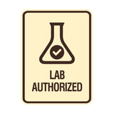 Signs ByLITA Portrait Round Lab Authorized Wall or Door Sign