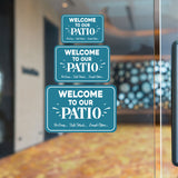Classic Framed Plus Welcome To Our Patio Sit Long... Talk Much... Laugh Often... Wall or Door Sign | Funny Home Decor
