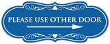 Signs ByLITA Designer Please Use Other Door (Right Arrow) Sign - Easy Installation | Durable Wall or Door Sign