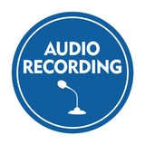 Signs ByLITA Circle Audio Recording Wall or Door Sign