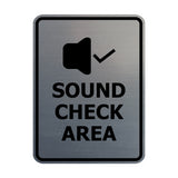 Signs ByLITA Portrait Round Sound Check Area Door or Wall Sign Easy Installation | Directing Artists & Co-Workers | Music | Concert | Festivals