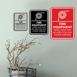 Signs ByLITA Portrait Round Fire Equipment: Hose Must Not Be Used For Any Other Purpose Door or Wall Sign Easy Installation | Health And Safety | Building And Danger Signs