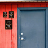 Portrait Round Plus What Happens On The Patio Stays On The Patio Wall or Door Sign | Funny Naughty Decor